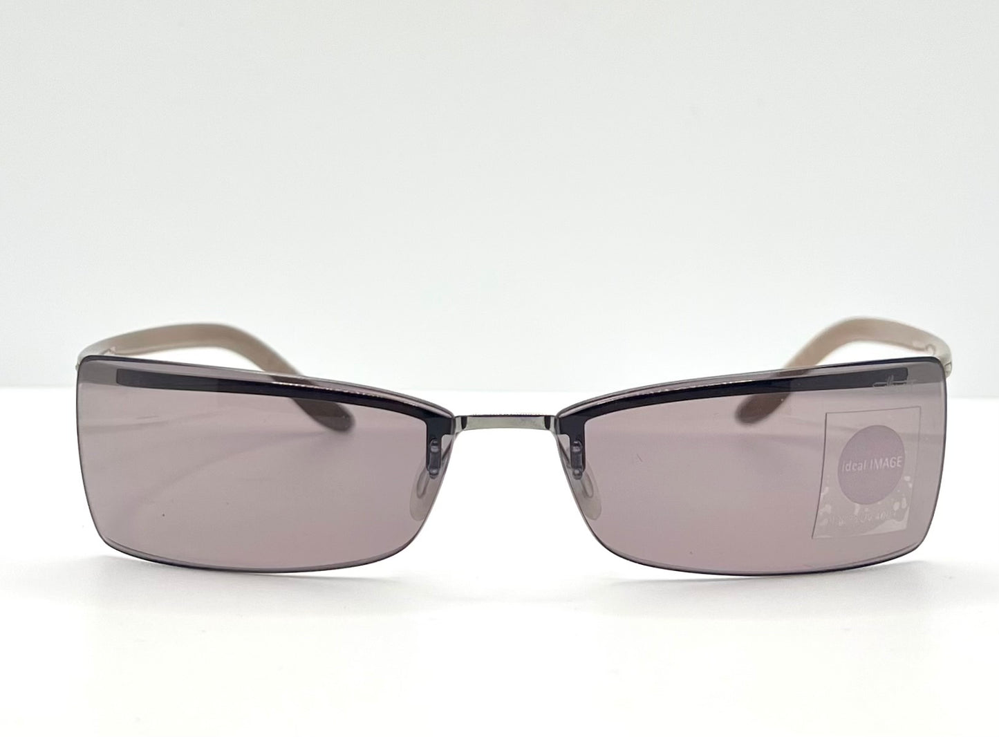 Silhouette 8596 10 6125 Vintage Sunglasses-Lavender Rimless Wrap Shield-Deadstock