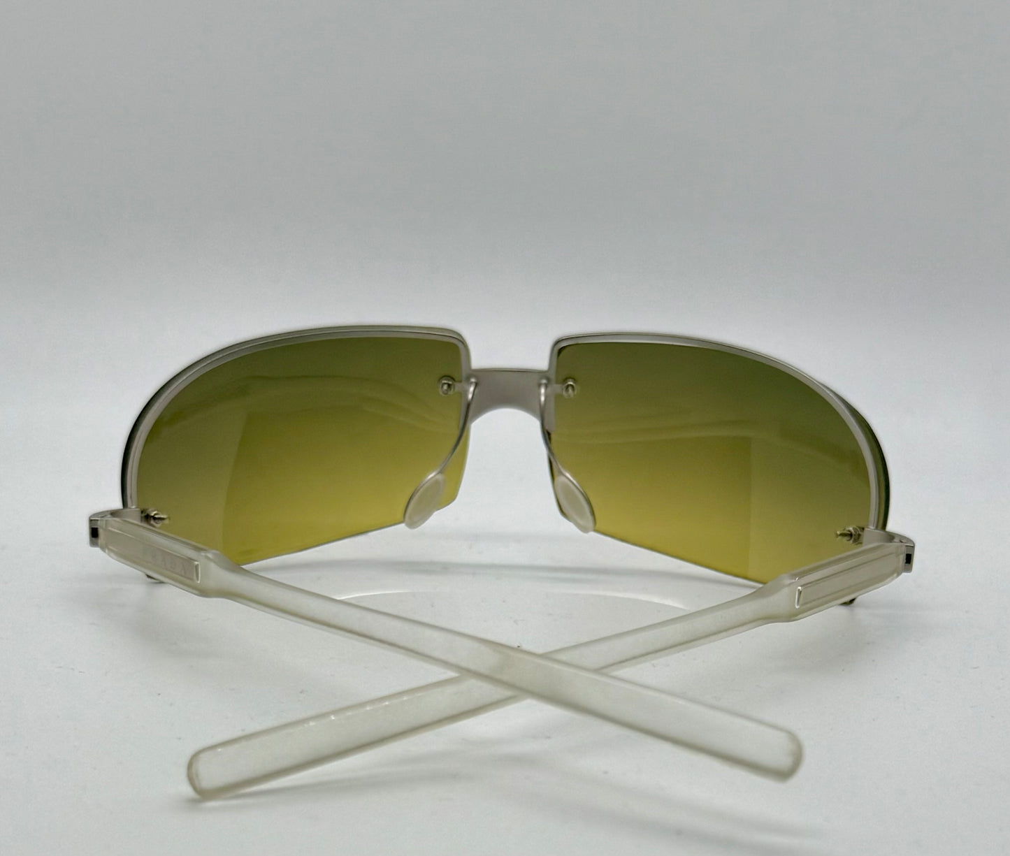 Prada SPR 72A Vintage Shield Sunglasses-Gradient Lenses-Y2K-Italy-Deadstock/New