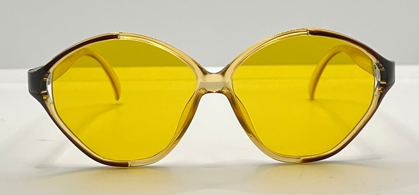 Playboy 4548 10 Vintage Sunglasses w/New Yellow Day/Night Custom Tinted Lenses-Unworn-54mm