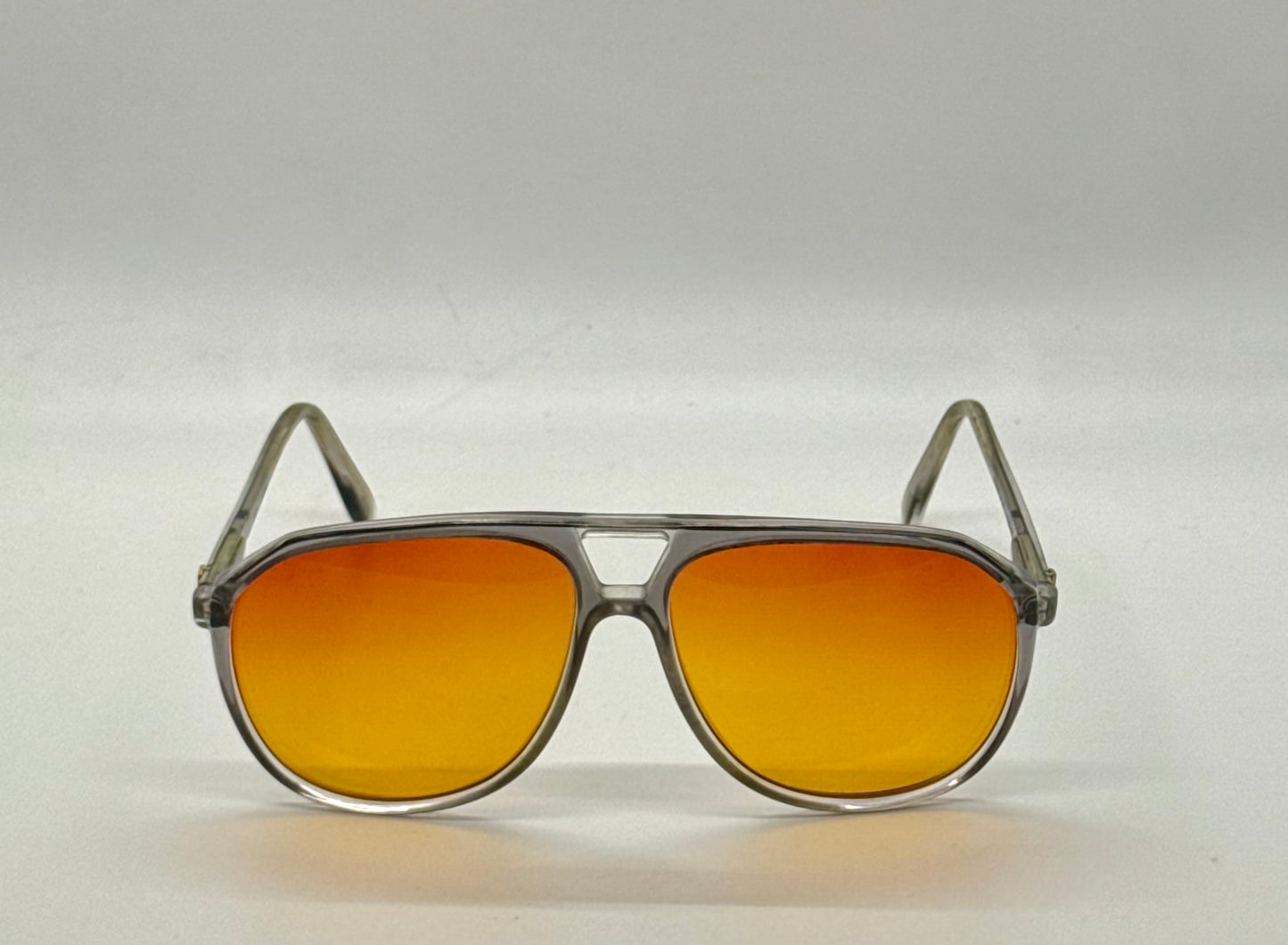 Pierre Cardin Boutique Smoke Vintage Aviator-New Sunset Gradient Custom Lenses-59mm