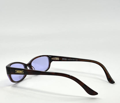 Moschino MO096-04 Vintage Sunglasses w/New Solid Purple Custom Tinted Lenses-Full Kit-Italy
