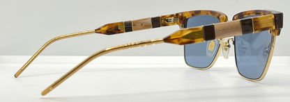 Gucci GG0603S-005 Deadstock Havana/Gold Square Sunglasses — Full Kit, Collector’s Piece
