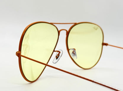 Ray-Ban RB3025 Aviator Evolve Yellow Photochromic Bronze 58-14 New Full Kit