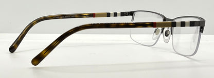 Burberry B1282 1008 Semi-Rimless Tortoise Glasses 55mm – Made in Italy