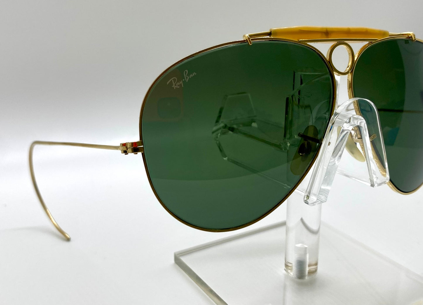 Vintage 1970s B&L Ray-Ban USA 62mm GEP G15 UV SHOOTER Aviator Sunglasses-New RB Glass Lenses