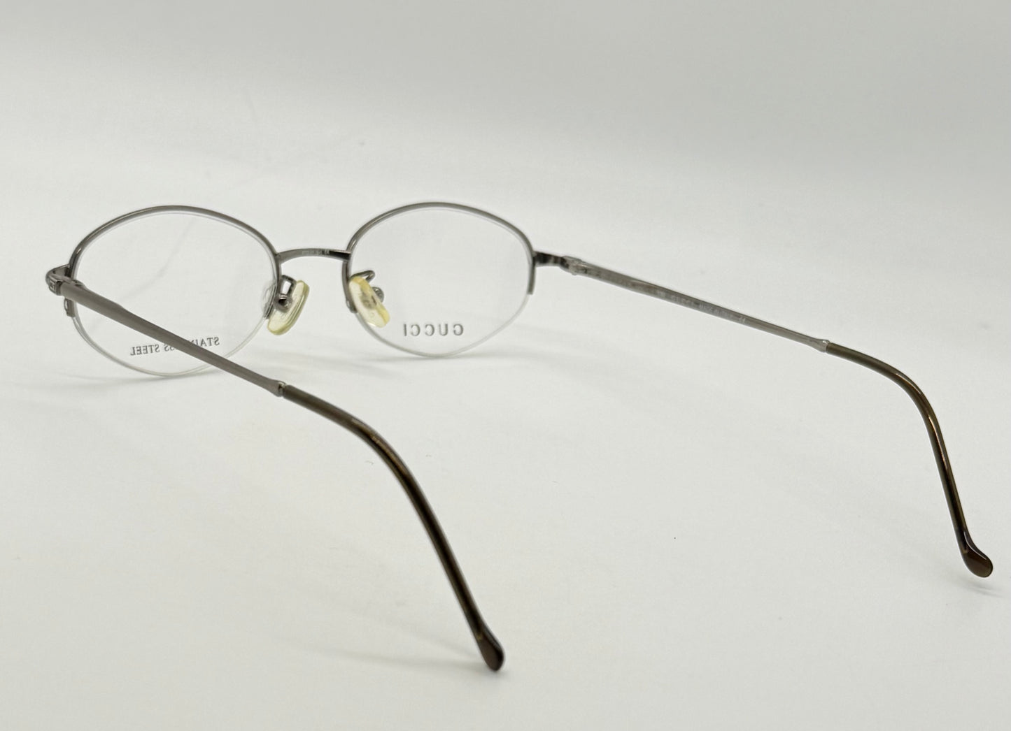 Gucci GG 2663 Half-Rim Stainless Steel Frames-Y2K Vintage-47mm-Italy