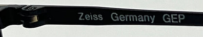Zeiss 6595 4202 Vintage Sunglasses-New Solid Black Second Chance Custom Lenses-Unworn