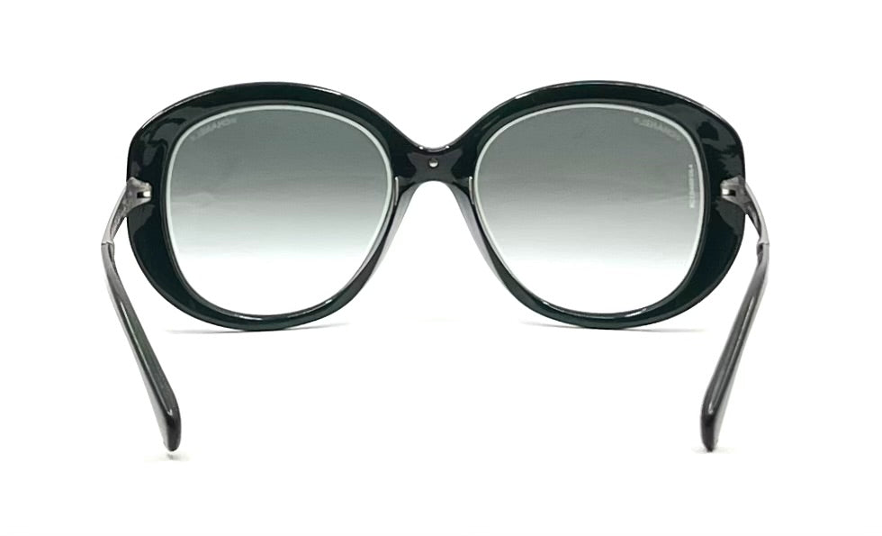 Chanel 6045-T 2N-Emerald Oversized Vintage Sunglasses-Italy - 55-19