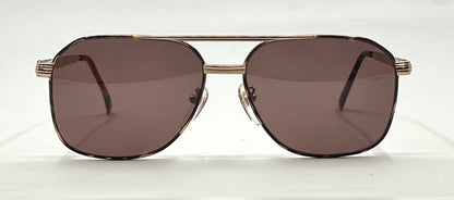 GALANT 102/FLEX Gold 18KGP Vintage Sunglasses – New Brown Second Chance Lenses