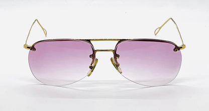 Gucci GG1292/S Gold Unworn Vintage Aviator Full Kit Custom Pink Lenses