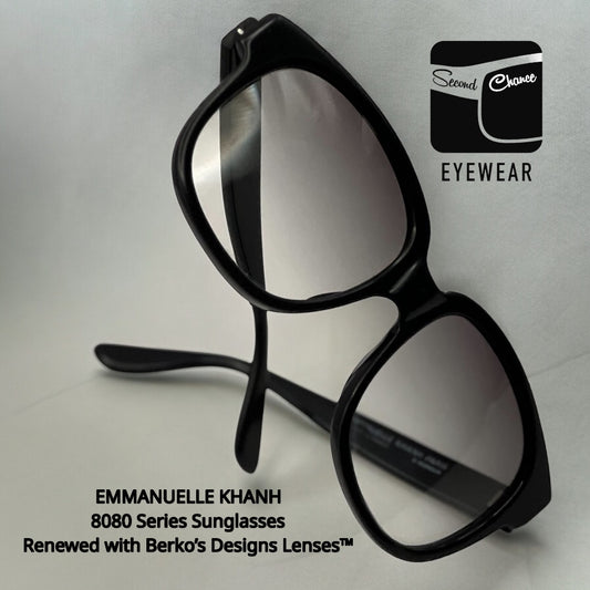 EMMANUELLE KHANH PARIS 8080 16 Ebony Sunglasses-with Brand New Berko’s Designs Lenses™️