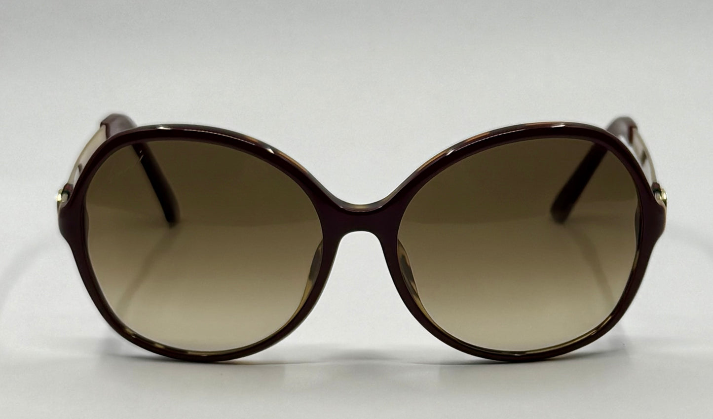 Gucci GG3796/F/S LV5CC Oversized Butterfly Sunglasses Gold Brown Authentic