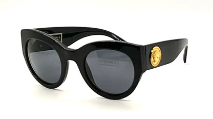 Versace VE4353 Tribute Medusa Vintage Sunglasses-Black-Deadstock