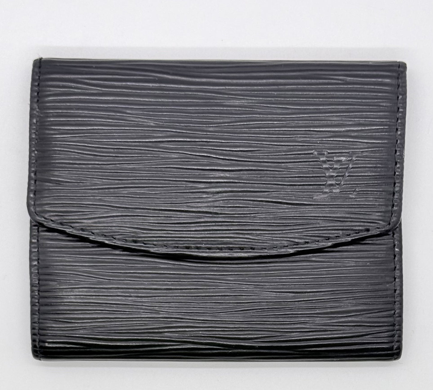 Louis Vuitton VINTAGE Epi Leather Compact Wallet Black-Authentic