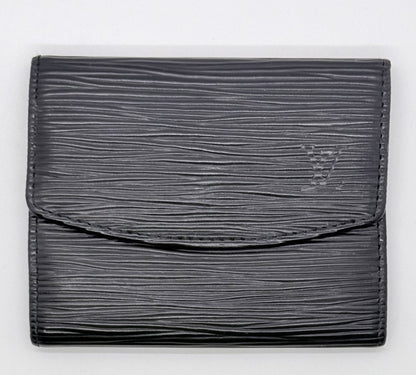 Louis Vuitton VINTAGE Epi Leather Compact Wallet Black-Authentic