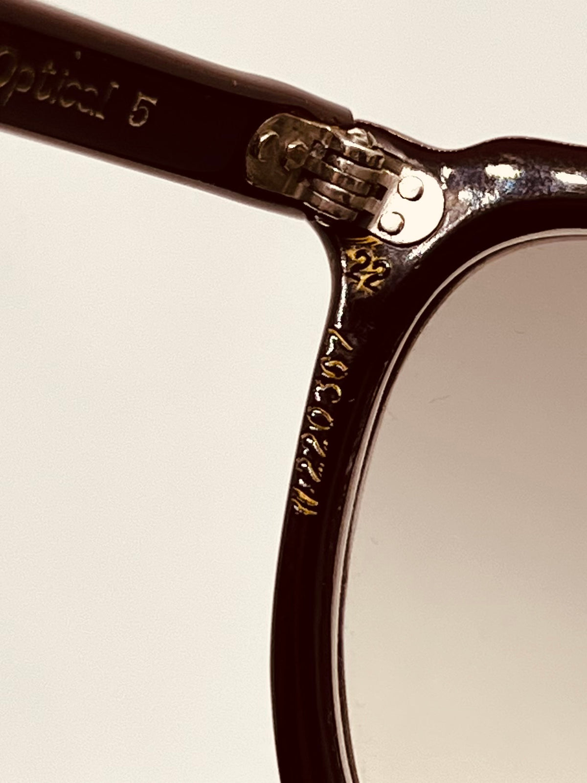 American Optical Vintage Hinge Wellington Chocolate Brown Zero Tint Eyeglasses