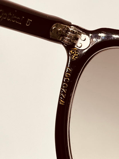 American Optical Vintage Hinge Wellington Chocolate Brown Zero Tint Eyeglasses