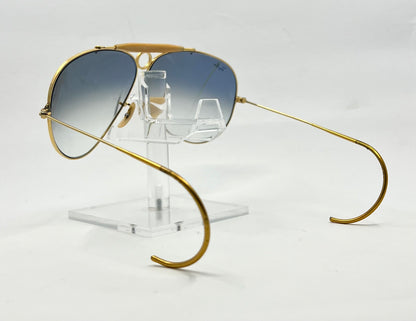 B&L Ray-Ban Shooter 62mm Vintage Gold Aviator-New Custom Lenses – Cable Temples-UNWORN