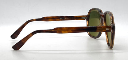 Tart Optical ACE HIGH-Vintage Amber Aviator Sunglasses-New Custom Green Lenses USA