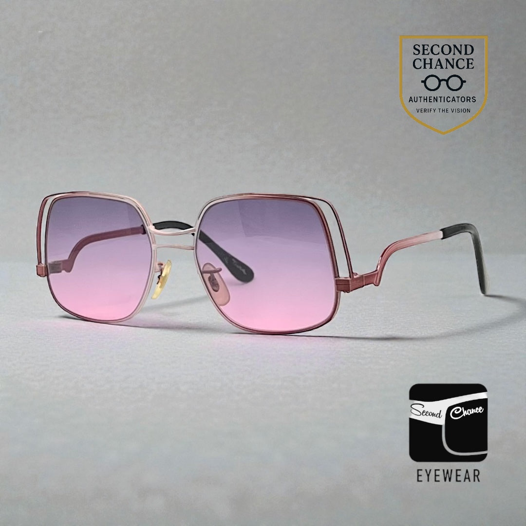 Tura Model 125 Y2K Vintage Square Sunglasses-New Gradient Tinted Custom Lenses