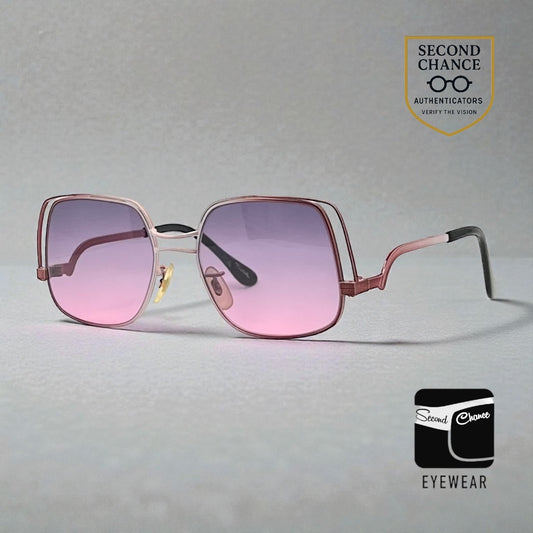 Tura Model 125 Y2K Vintage Square Sunglasses-New Gradient Tinted Custom Lenses