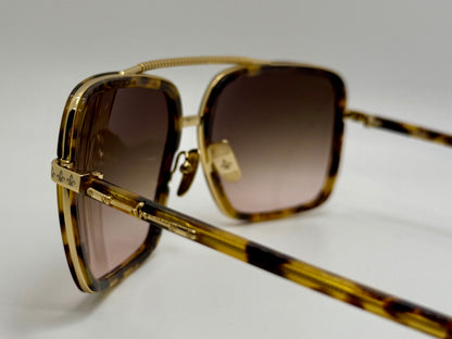 Brand New Philippe V No. 9 Sunglasses-Tortoise & Gold 63mm Frame-Handmade in Japan