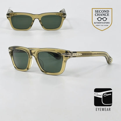 Chrome Hearts TRYPOLEAGAIN Army Green Sunglasses 52-20-146 Unworn Full Kit ZEISS Japan