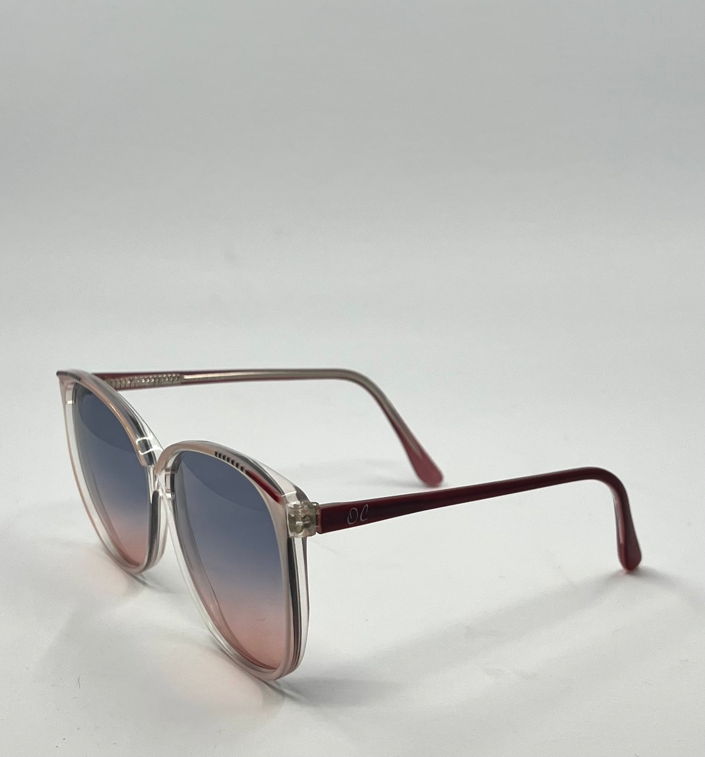 Oleg Cassin 780 Vintage Sunglasses w/New Blue/Rose Gradient Custom Tinted Lenses-Unworn-140mm