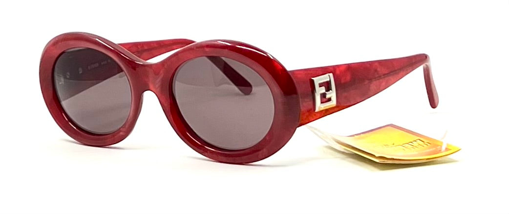 Fendi SL 7555 Z02-Red Logo-VINTAGE Sunglasses Made in Italy-Unworn