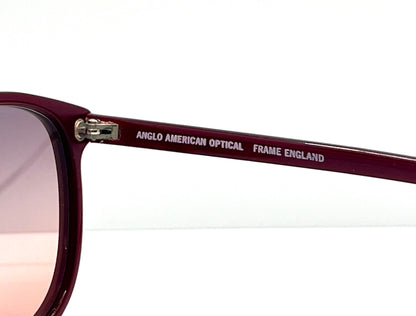 Anglo American Optical MOD.150 Vintage Sunglasses w/New, Custom Rose Fade Lenses-England