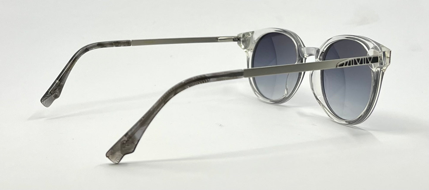 Early Coco and Breezy 10001 Clear & Metal Round Gradient Sunglasses-NOS/UNWORN