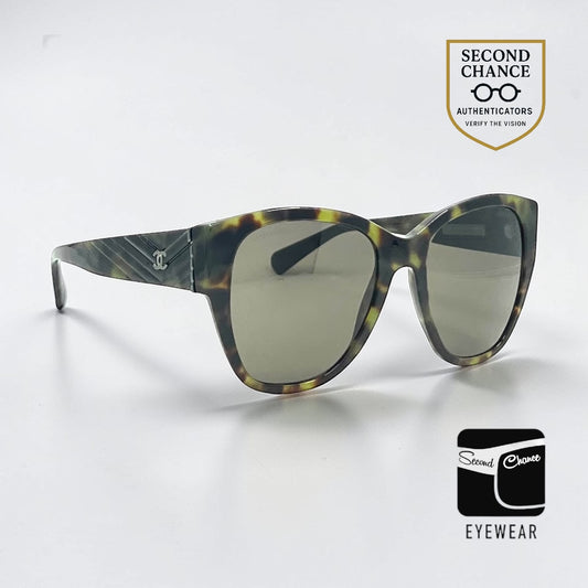 Chanel 5412 CC Logo Tortoise Sunglasses 54-19 Italy Gradient Lens Unworn