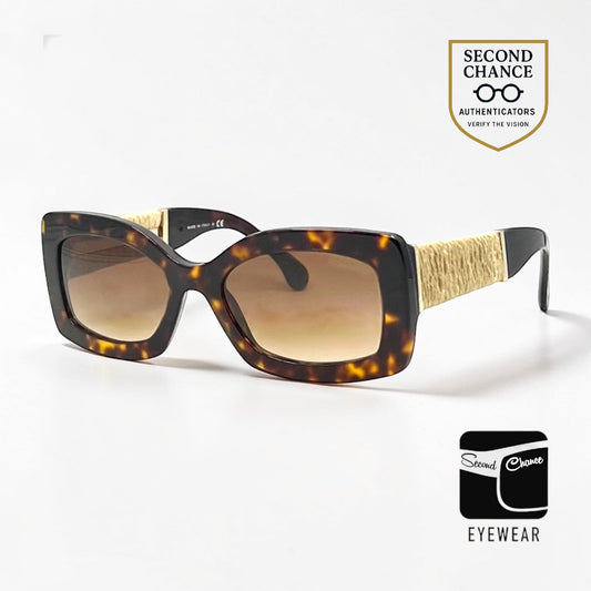 Chanel 5407 Tortoise Rope Temple Sunglasses Italy VINTAGE/Unworn NOS