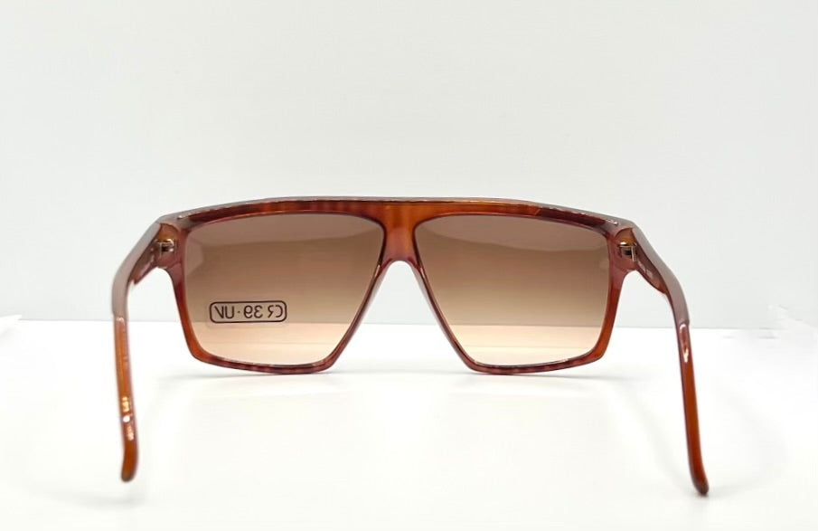Vintage Harvé Benard 402 Sunglasses Italy K33 CR39 Tortoise Shield 60mm