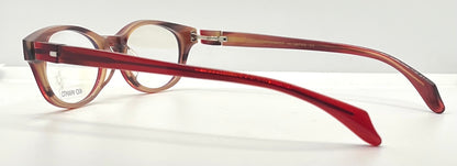 Kio Yamato KP-126U 49mm Red Oval Eyeglasses-New/Unworn-Japan Handmade