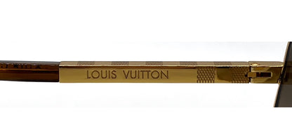 Louis Vuitton Z0259U Attitude Damier Gold Pilot Sunglasses Full Kit 59mm