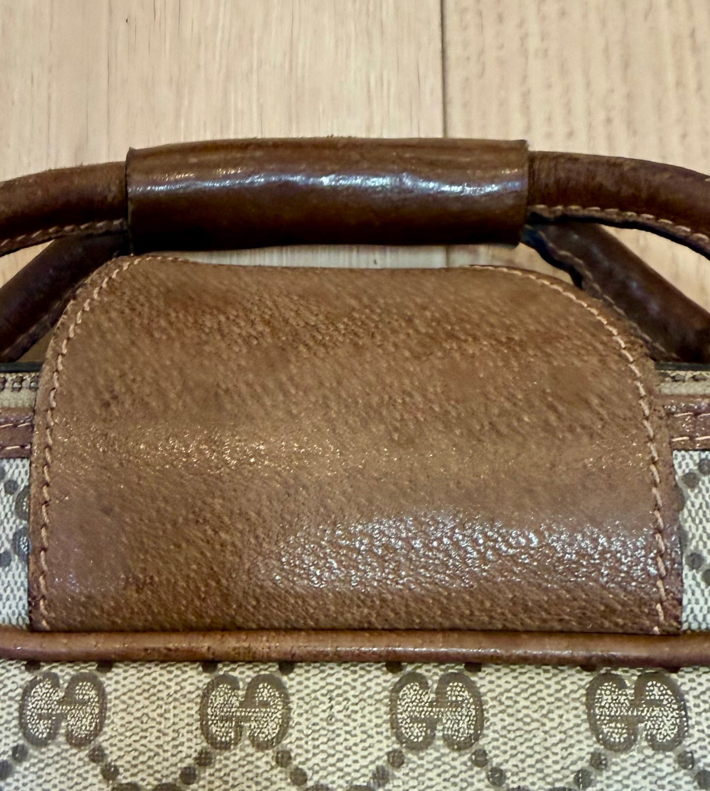 Vintage Gucci GG Supreme Web Stripe Suitcase 1980s Travel Case