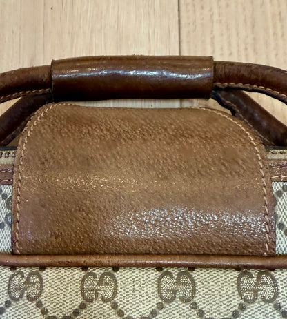 Vintage Gucci GG Supreme Web Stripe Suitcase 1980s Travel Case