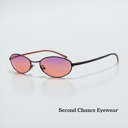 Christian Dior CD3605 32S Y2K Red Oval Sunglasses w/Custom Sunset Gradient Lenses