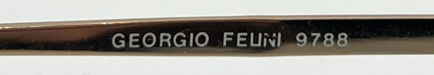 Georgio Felini 9788 Vintage Gold Aviator Sunglasses-New Gradient Tinted Custom Lenses