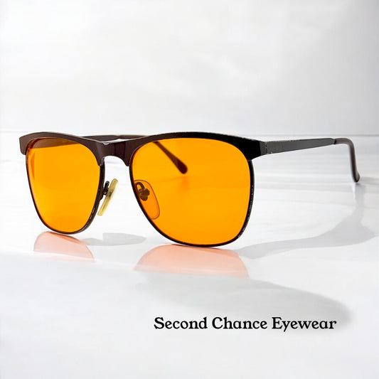 Vintage REVO 963-020 Burgundy Speckled-with New Custom Day/Night Orange Berko’s Designs Lenses