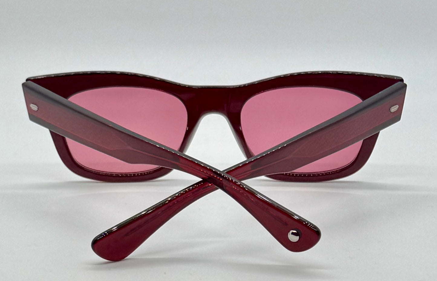 Garrett Leight WOZ MER 49[]21-Merlot Lilac Lens Sunglasses-New/Unworn-Full Kit