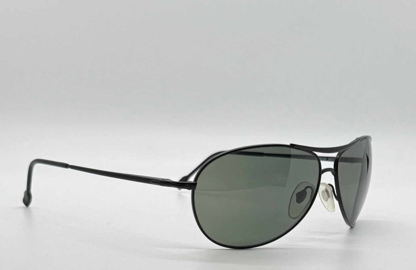 PERSOL 2256-S 594/58 Vintage Black Aviators w/ Polarized Lenses-Deadstock