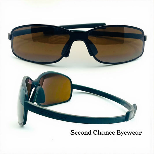 TAG Heuer Curve 5001 France Sport Wrap-Vintage Sunglasses-Matte Black Brown