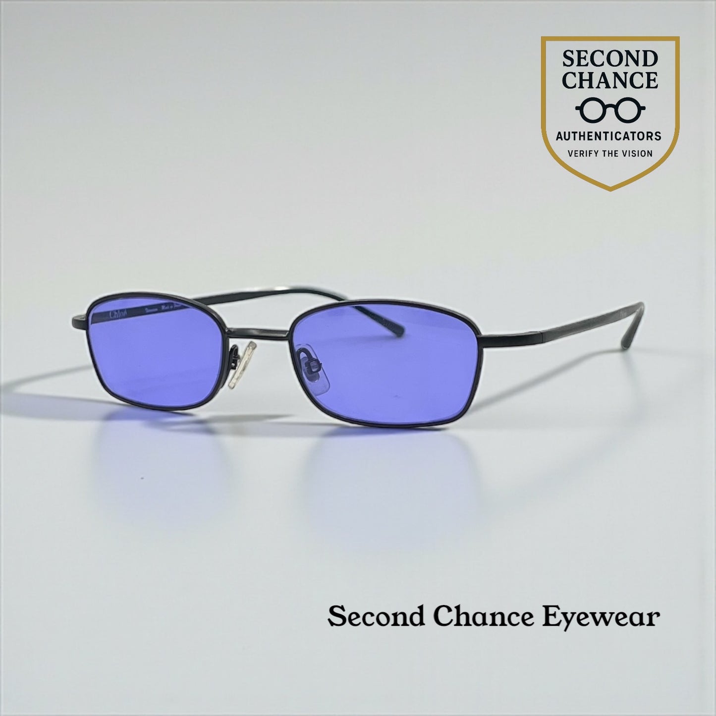 Chloé CL 1123 Titanium Sunglasses-Violet Second Chance Customs Lenses-UNWORN