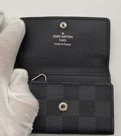 Louis Vuitton Damier Graphite 6 Ring Key Holder Wallet Made in France