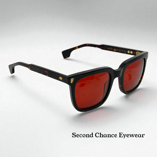 Entourage of 7 Harrison Sunglasses w/New Solid RedTinted aCustom Lenses– Full Kit-New/Unworn