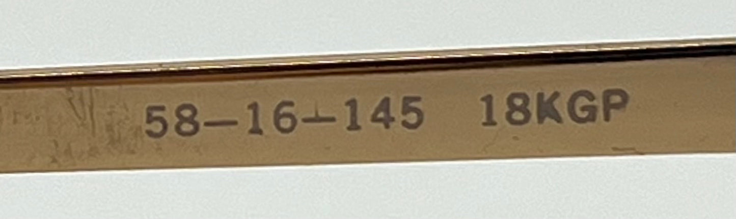 GALANT 102/FLEX Gold 18KGP Vintage Sunglasses – New Brown Second Chance Lenses