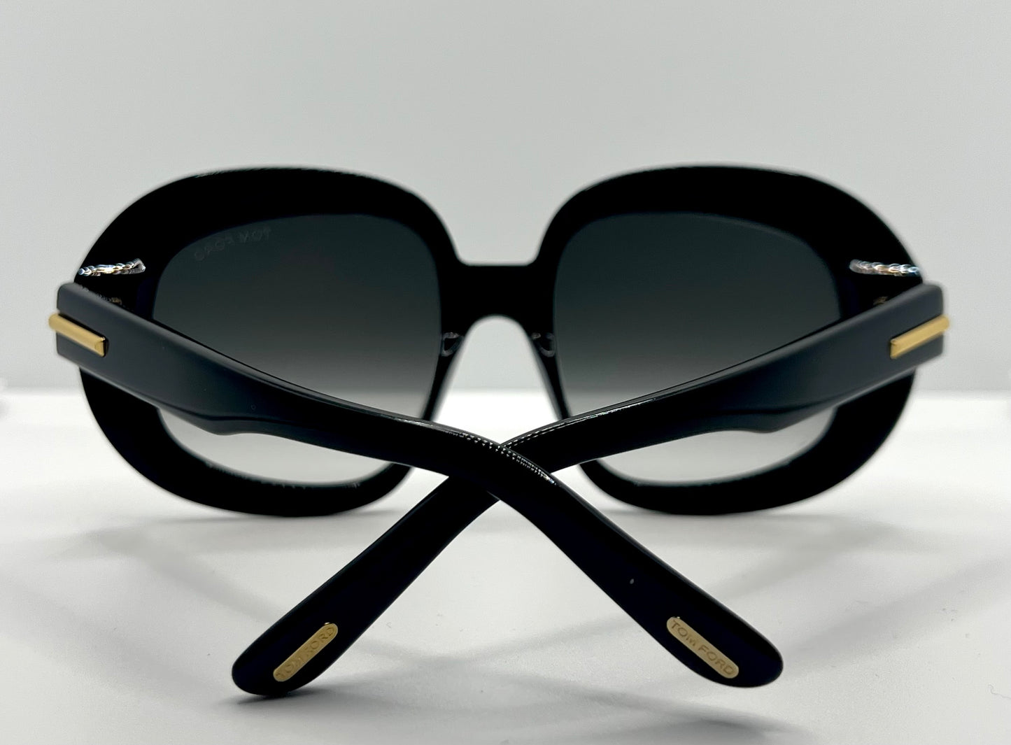TOM FORD ICON COLLECTION TF1237 01B Sunglasses-ZEISS Gradient Lenses-Full Kit-NEW
