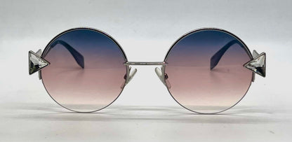 Fendi FF 0243/S RAINBOW Crystal Round Sunglasses Blue Pink Gradient Unworn Italy